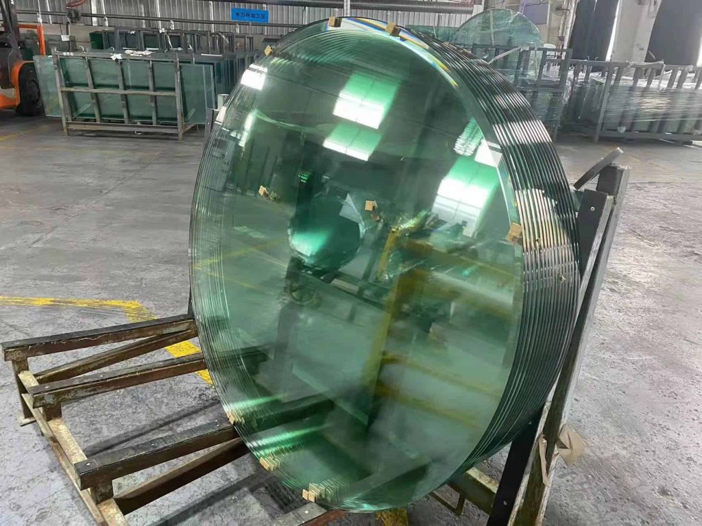 Apis Round Table Top Glass in factory