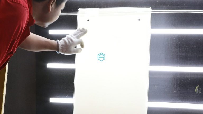 APIS frosted tempered glass with silk screen printing