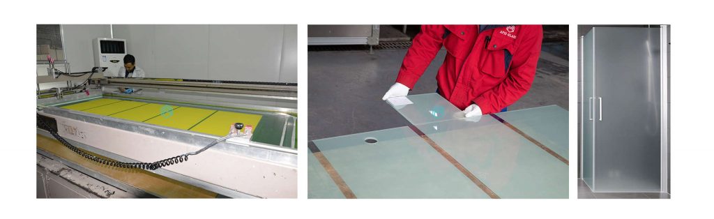 Apis Frosted Shower Glass