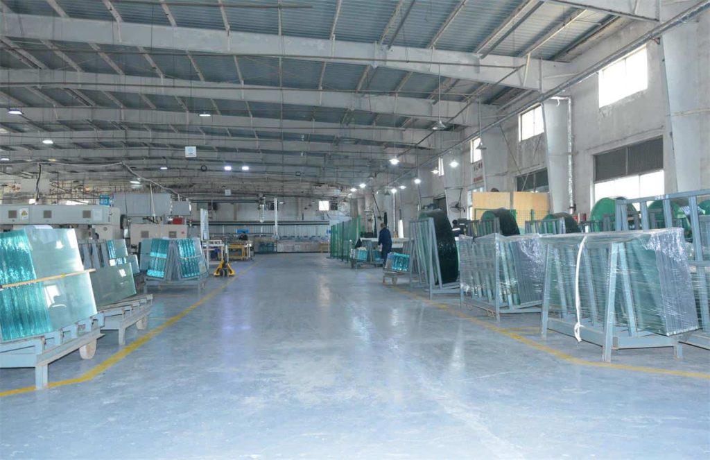 Glass processing factory warehouse