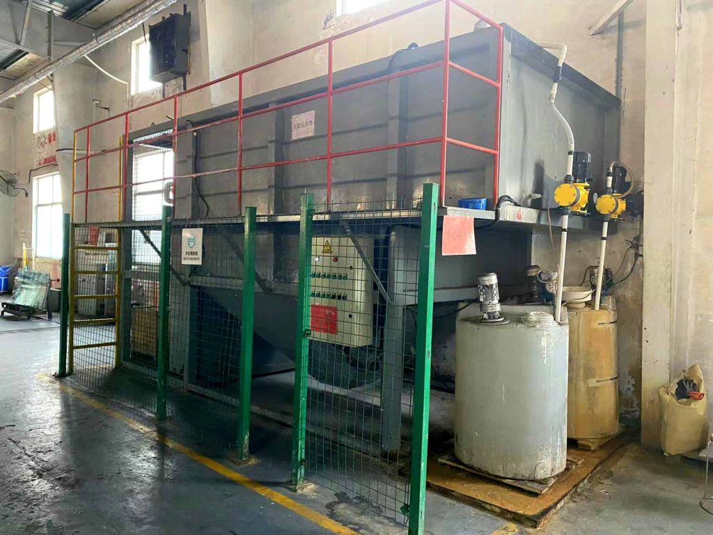 Glass processing plant waste water and waste gas treatment equipment