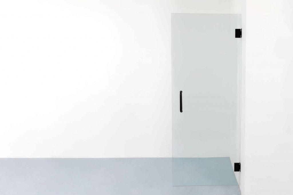 304SS Non-adjustable hinge Matt Black frameless shower door