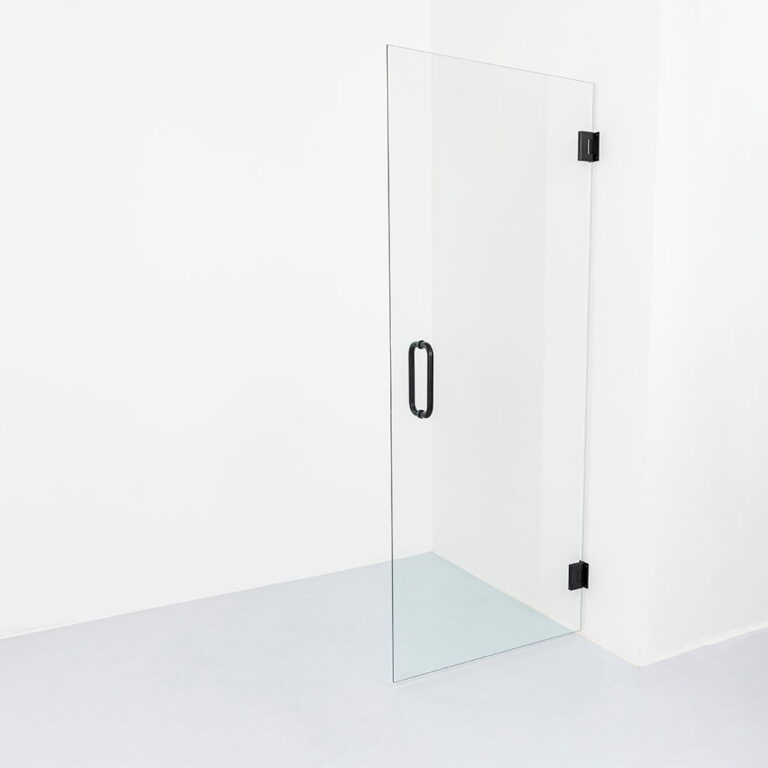 1 Non-adjustable hinged frameless shower door Black(1)_看图王