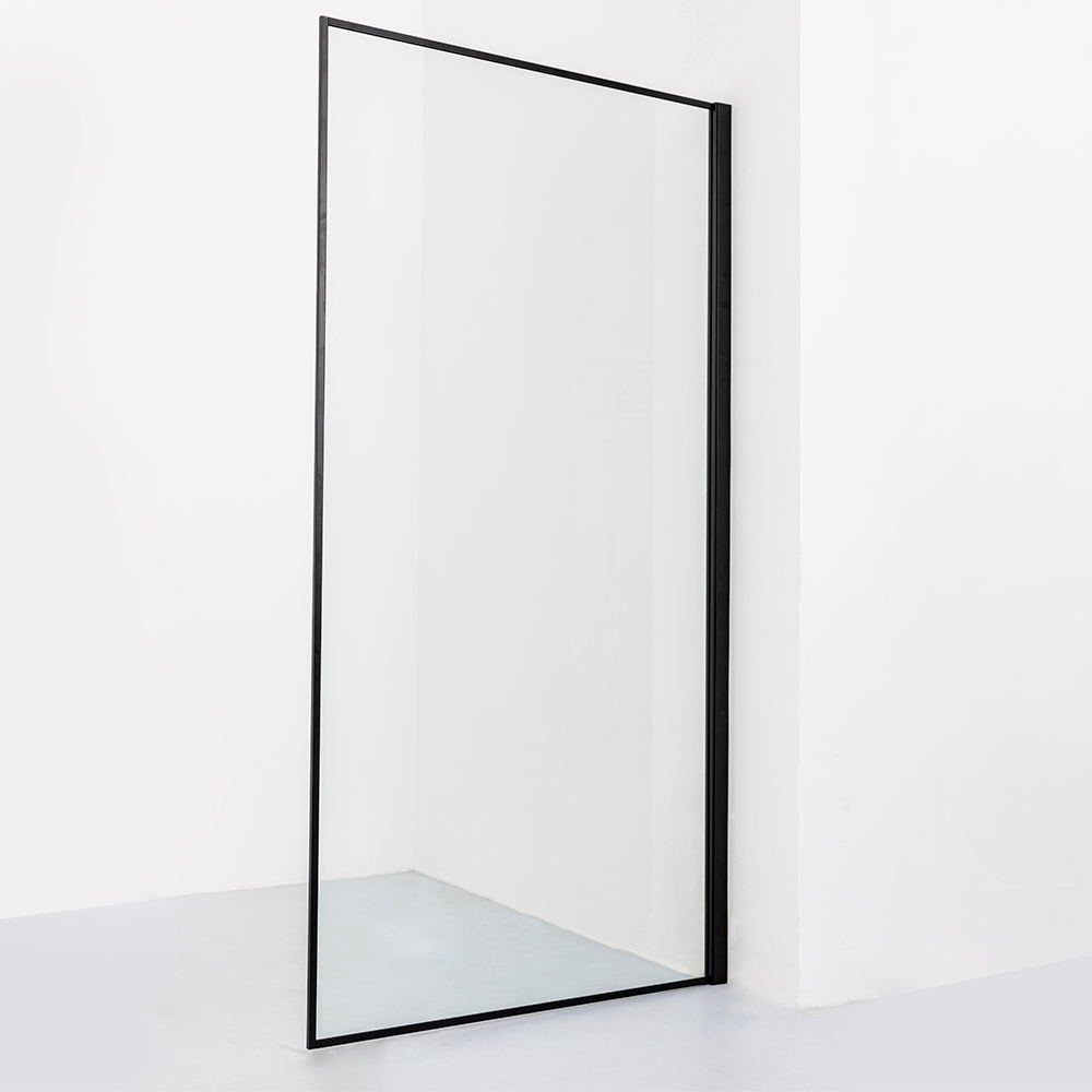 Fixed French Shower Screens Printed Black Patterns Apis Glass