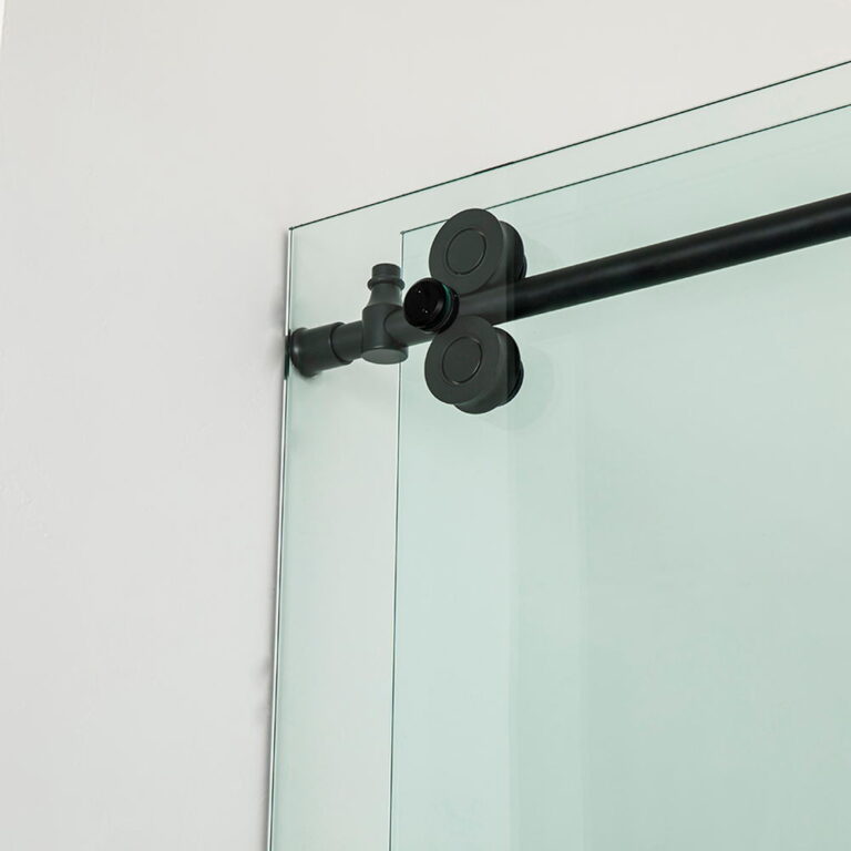 5 Luxury frameless sliding shower door Black2_看图王
