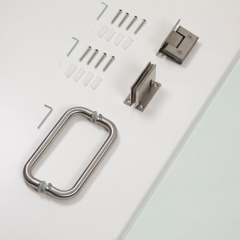 6 Adjustable hinged frameless shower door Brushed Nickel(3)_看图王