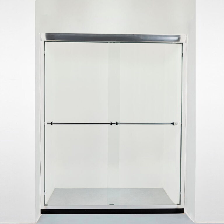 Heavy semi-frameless sliding shower door Chrome (6)