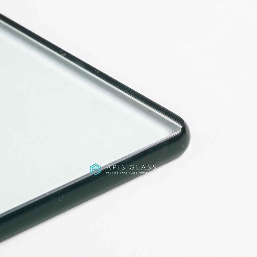 Clear Tempered Glass Tabletop, Polished pencil edge Apis Glass