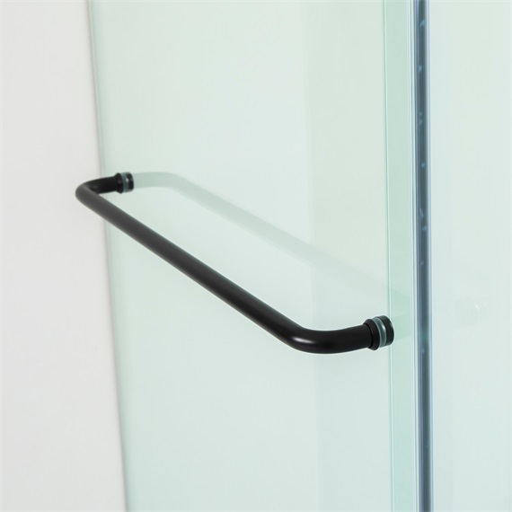 semi-frameless sliding shower door towel bar_看图王