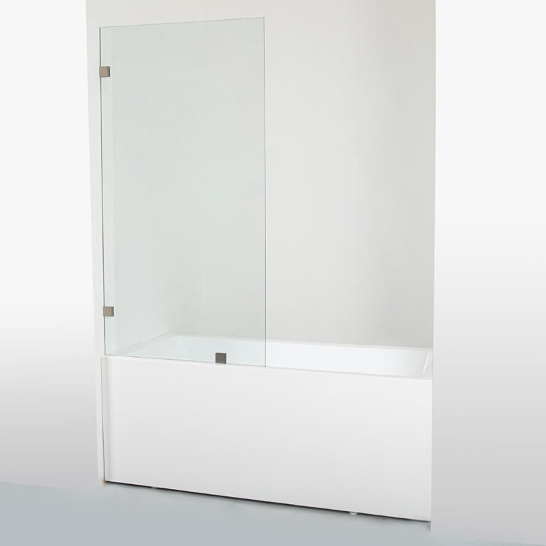 1 Bathtub Fixed shower door Brushed Nickel Apisglass (1)