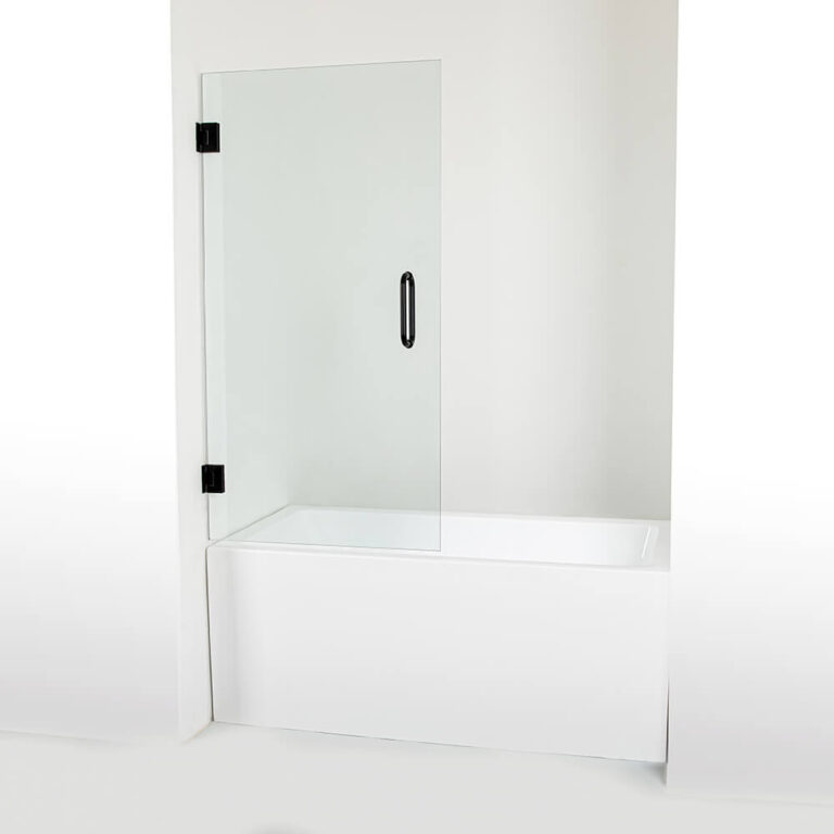 1 Frameless shower doors matte black apisglass (10)