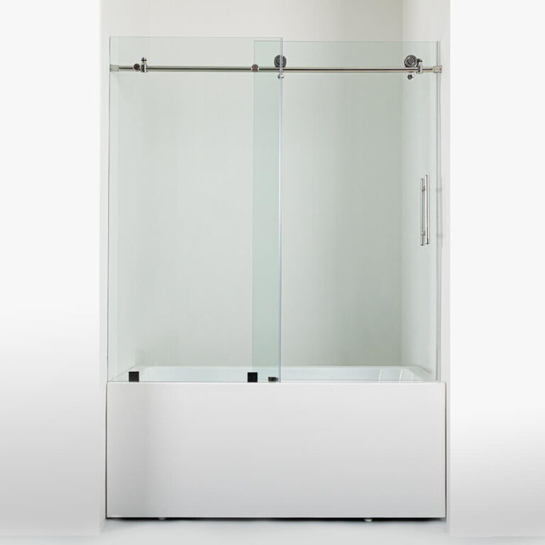 1 Simple frameless sliding shower door Chrome APISGLASS (1)