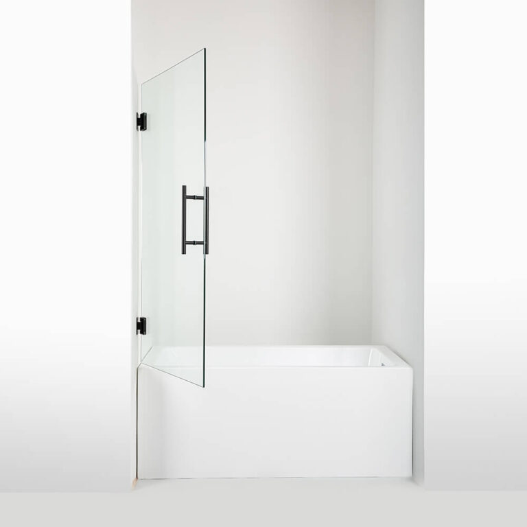 2 Frameless shower doors matte black apisglass (12)