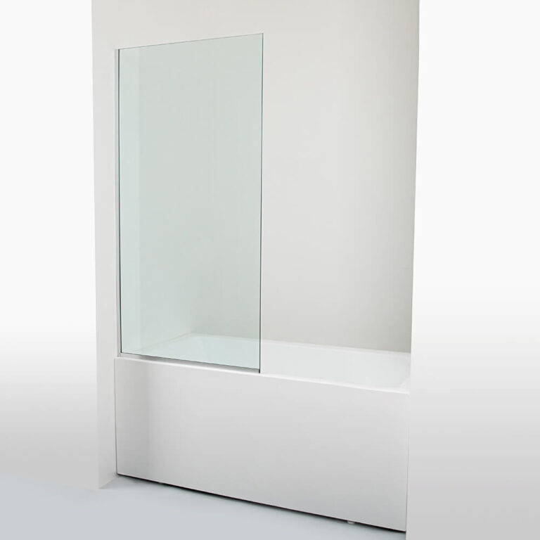 3 Bathtub Fixed U-channel shower screen Brushed Nickel APISGLASS (1)
