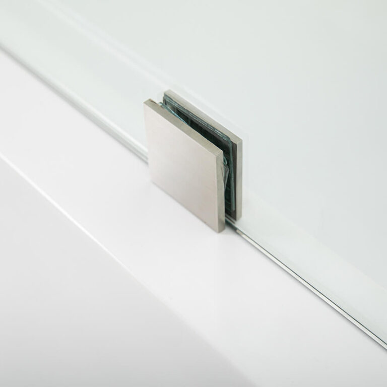 Bathtub Fixed shower door Brushed Nickel Apisglass (2)