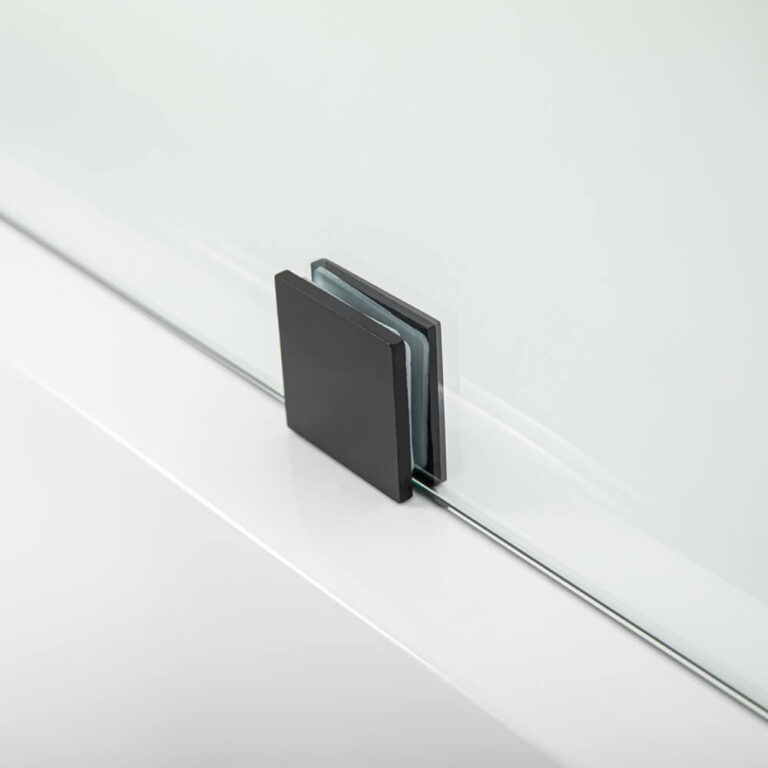 Bathtub Fixed shower door Matte Black Apisglass (2) (1)