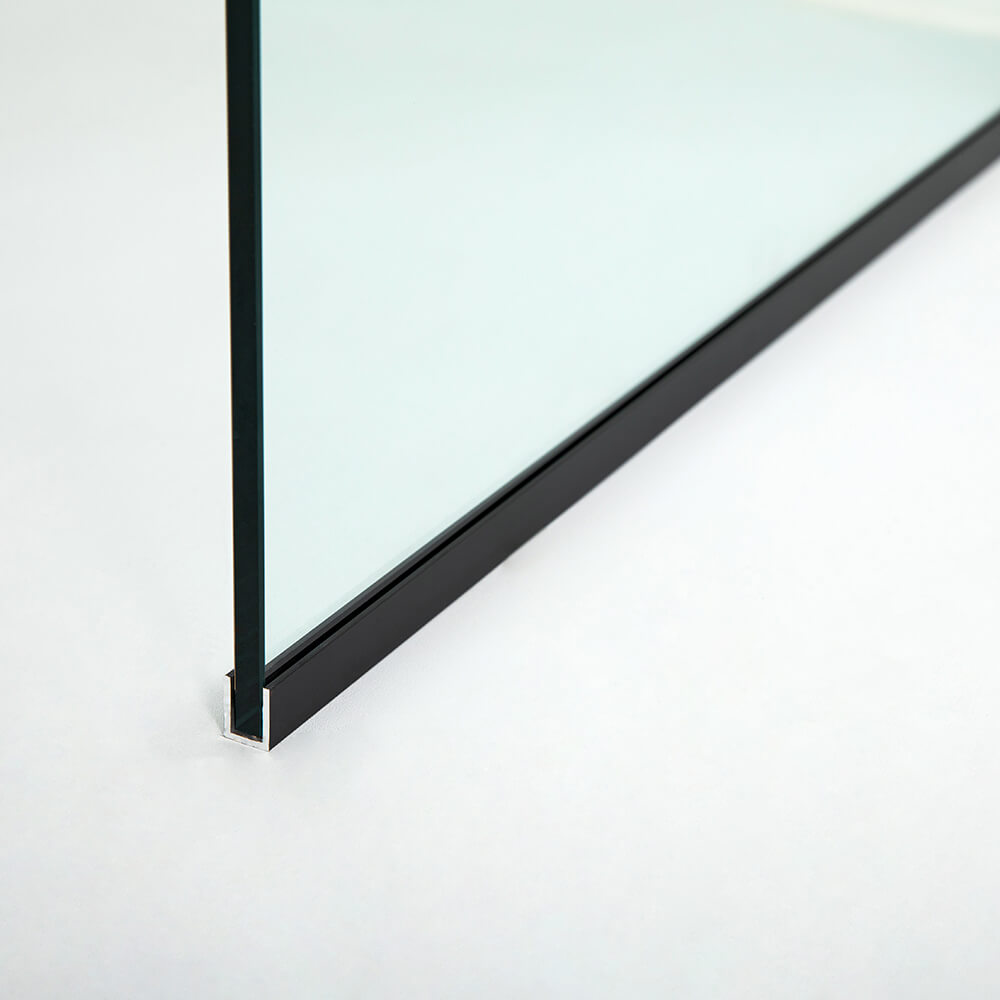 Fixed Shower Glass Door with UChannels Apis Glass