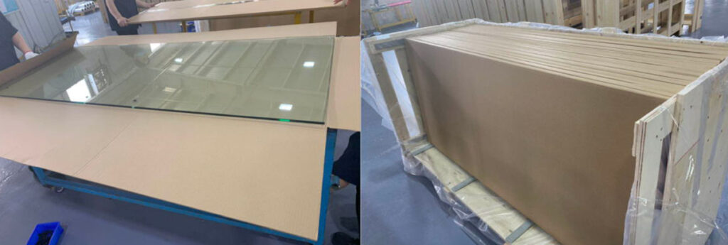 Carton package for shower glass