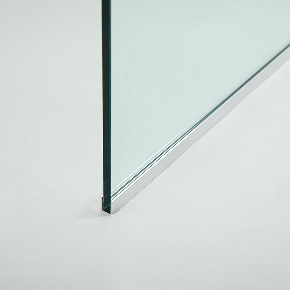 Fixed Shower Glass Door with UChannels Apis Glass