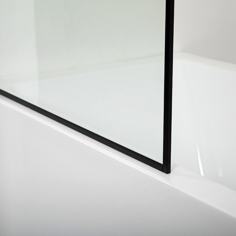 Fixed french bathtub shower screen clear glass Apisglass (2)