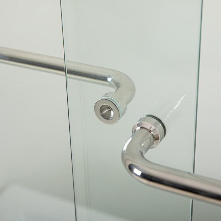 Semi framelesss sliding shower doors Chrome APISGLASS (6)