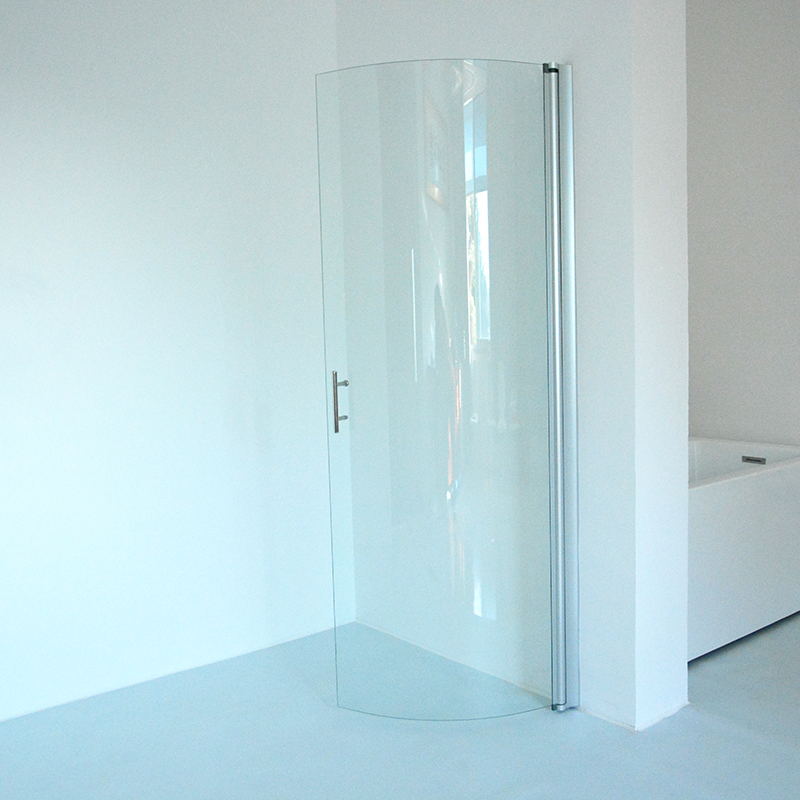 Jshape curved tempered shower glass Apis Glass