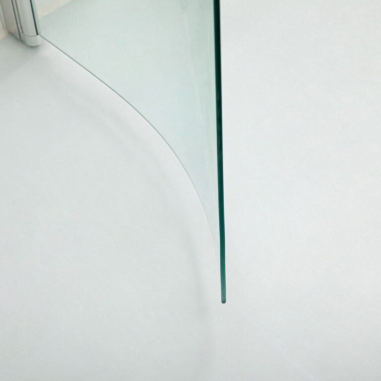 Tempered curved glass shower doors J shape Apisglass