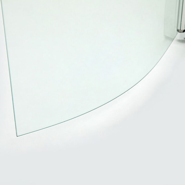 Tempered curved glass shower doors J shape Apisglass