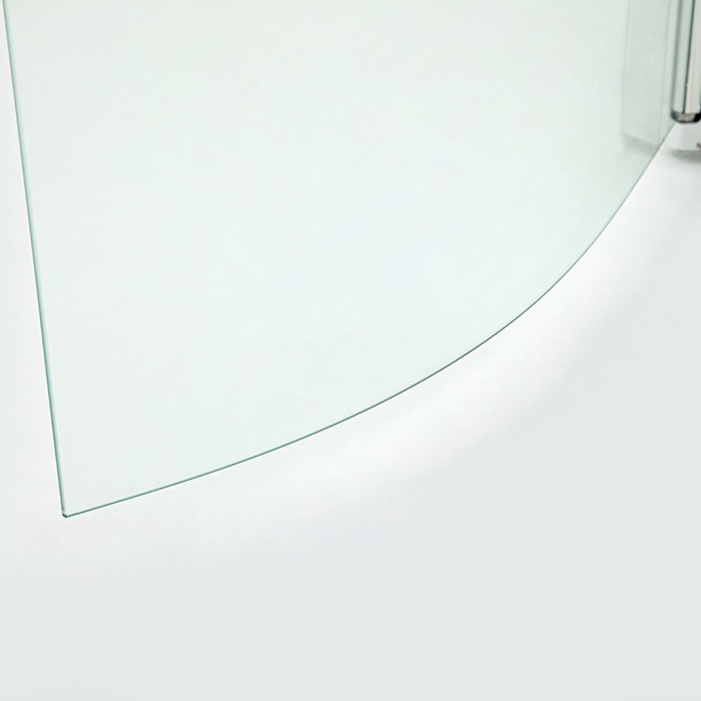 Jshape curved tempered shower glass Apis Glass