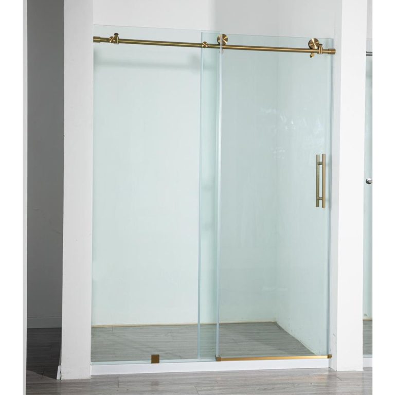 Frameless sliding shower door