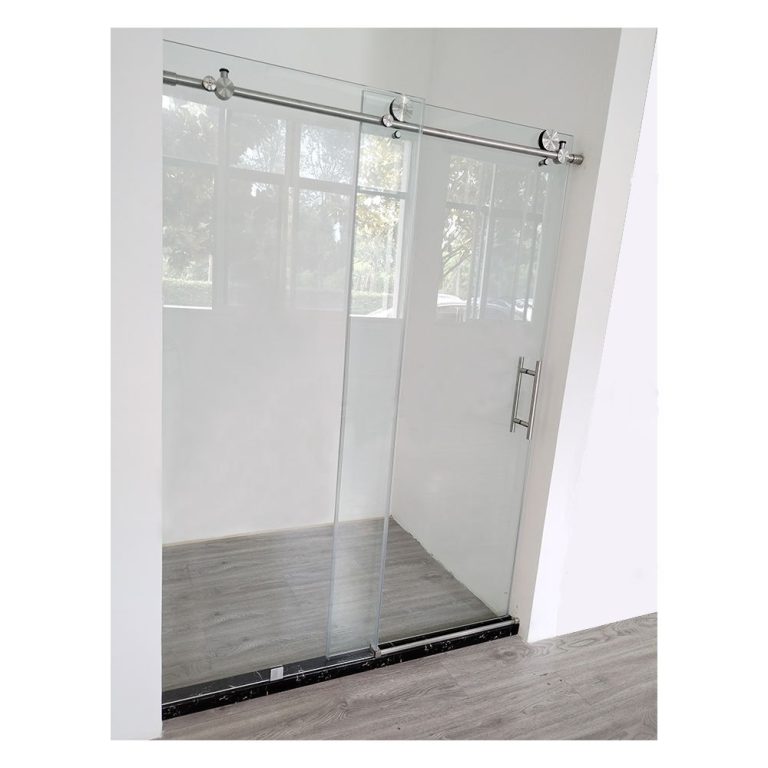 Frameless sliding shower door