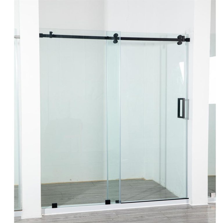 Frameless sliding shower door