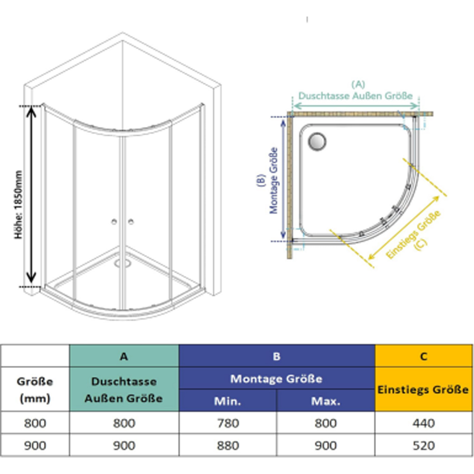 Quadrant Sliding Shower Enclosures