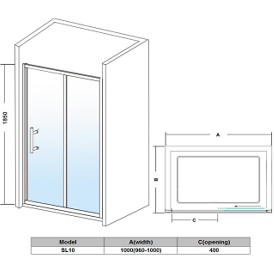 Sliding Single Shower Enclosure